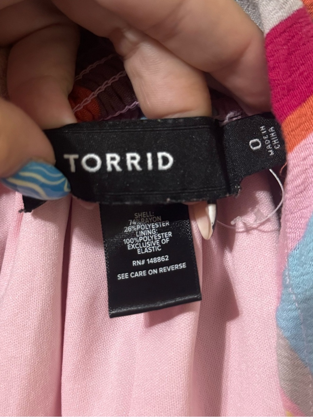 Multi-Stripe Ruffle Mini Skirt/Shorts by Torrid - Picture 4 of 5